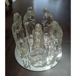 Nativity Windsor Collection Glass Set 6 Pieces with Mirror Christmas